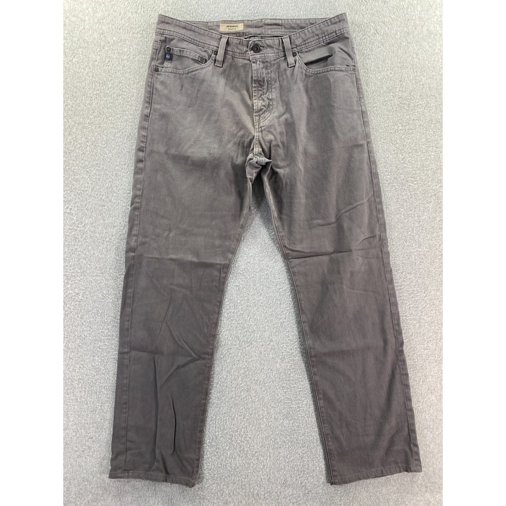 AG Adriano Goldschmied Gray Pants Men Size 33x34 (Fits 32x30) The Graduate